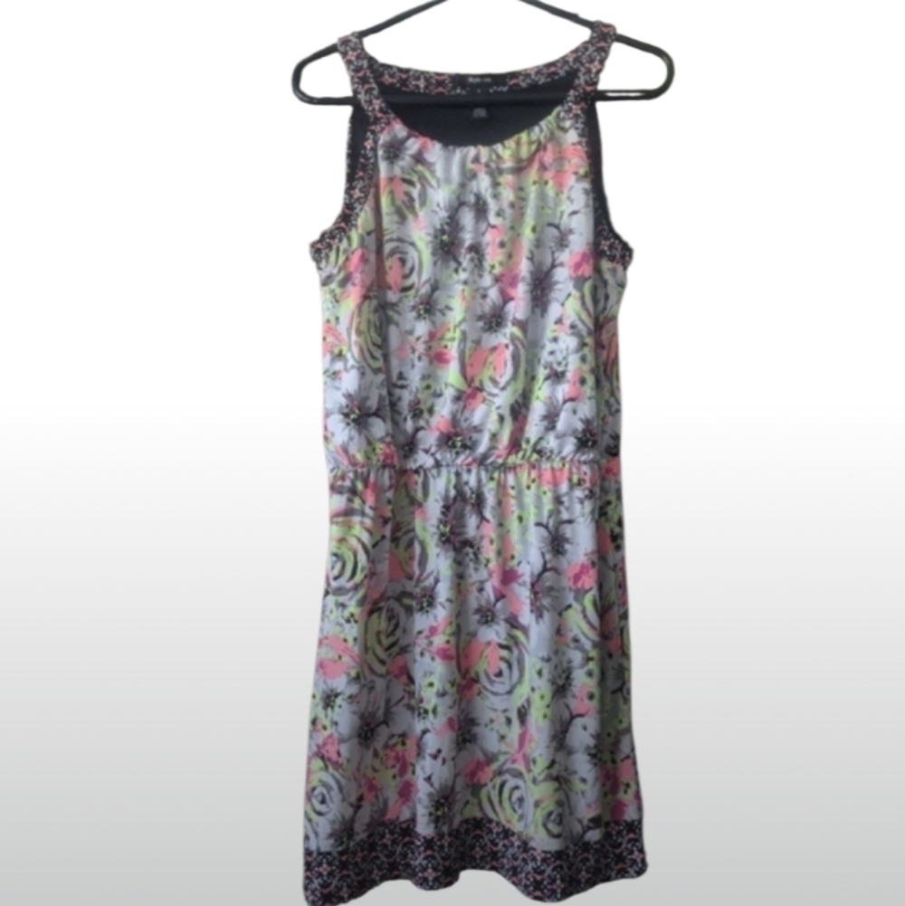 Women's Floral Sleeveless Dress - Multicolor